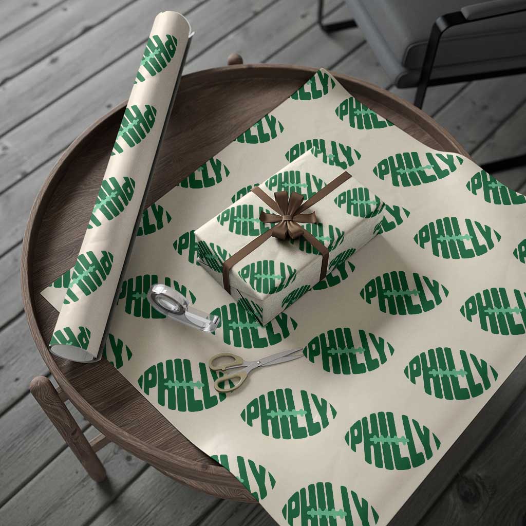 Philly Game Day Wrapping Paper Roll Football Team Retro Sports Fan TS10 Beige Print Your Wear
