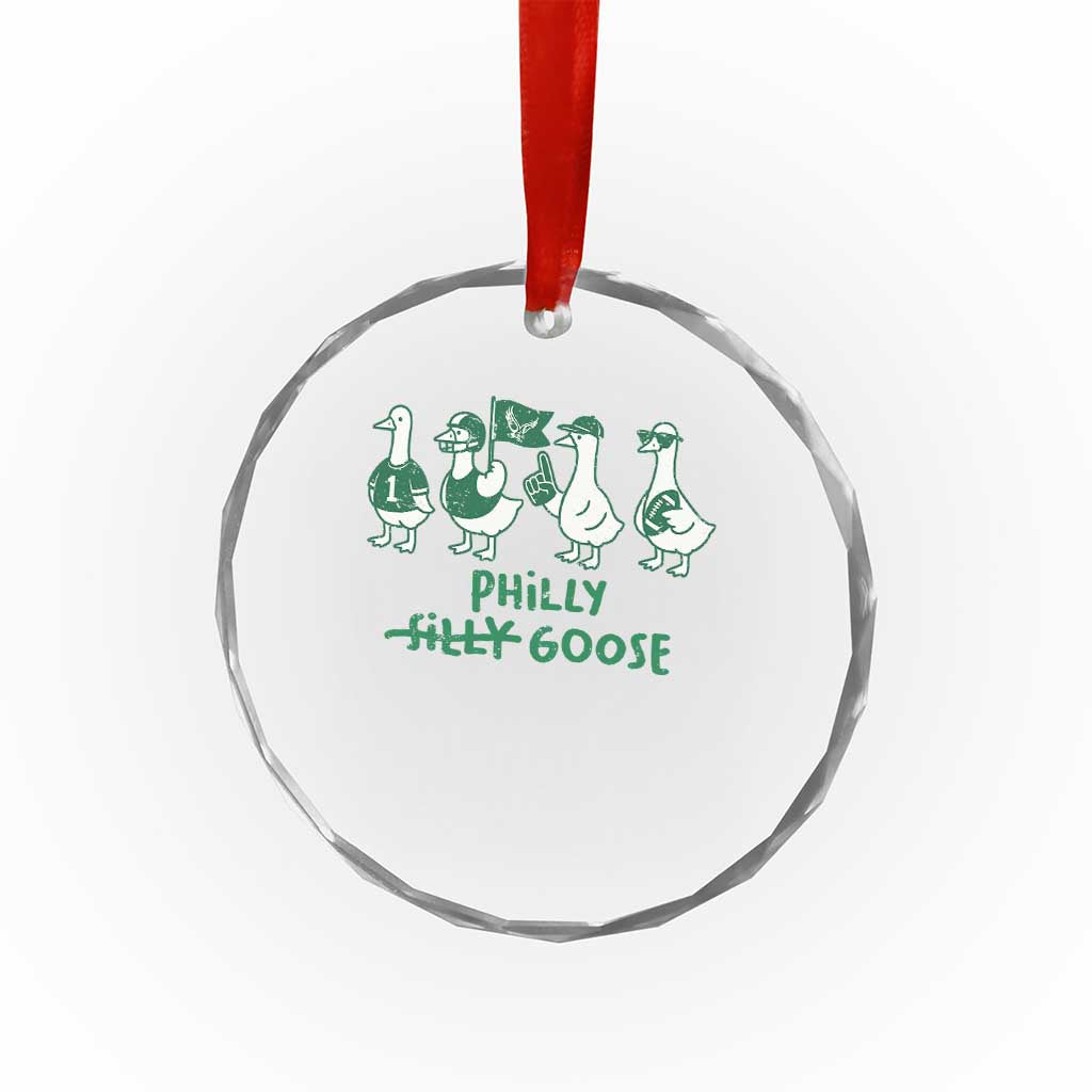 Philly Goose Crystal Glass Ornament Funny Philadelphia Football Fan Gear Silly Gooses TS10 Print Your Wear