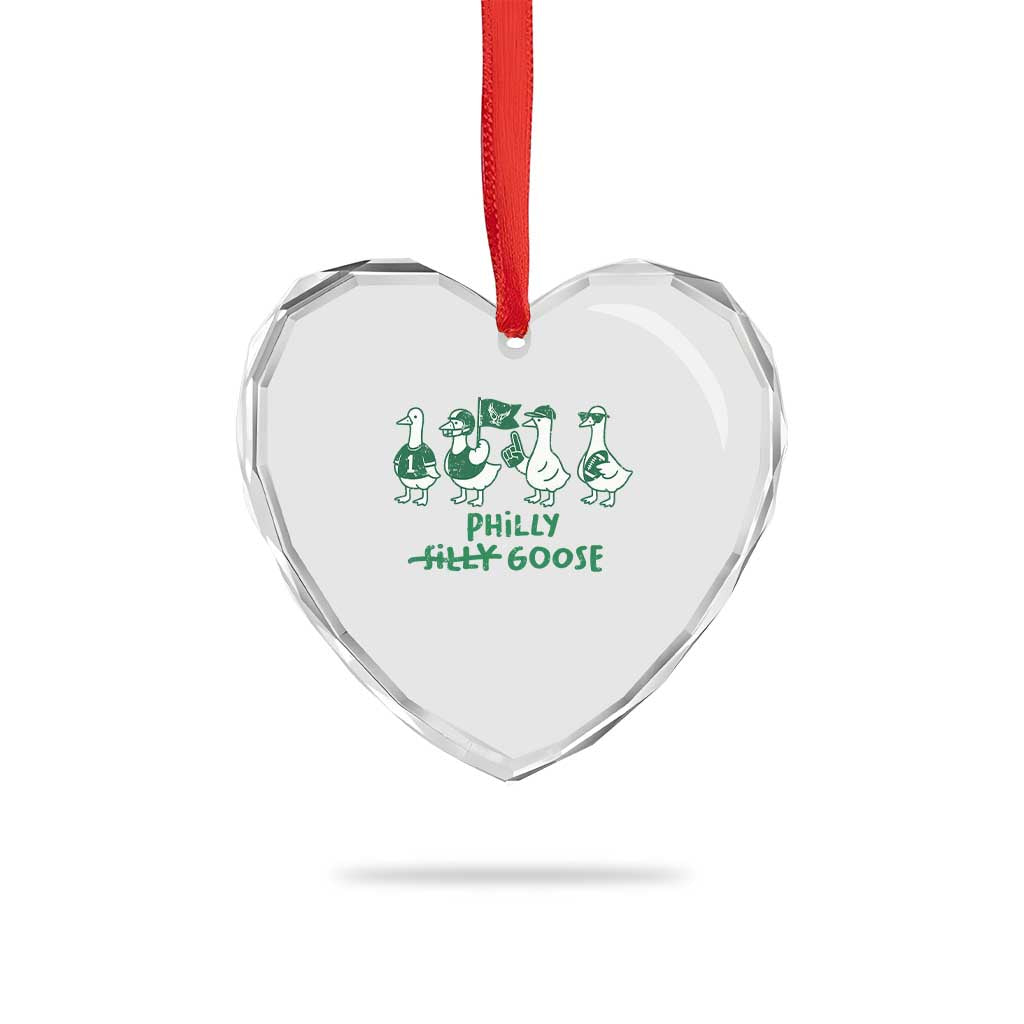 Philly Goose Heart Crystal Glass Ornament Funny PFE Football Fan Gear Silly Gooses TS10 Print Your Wear