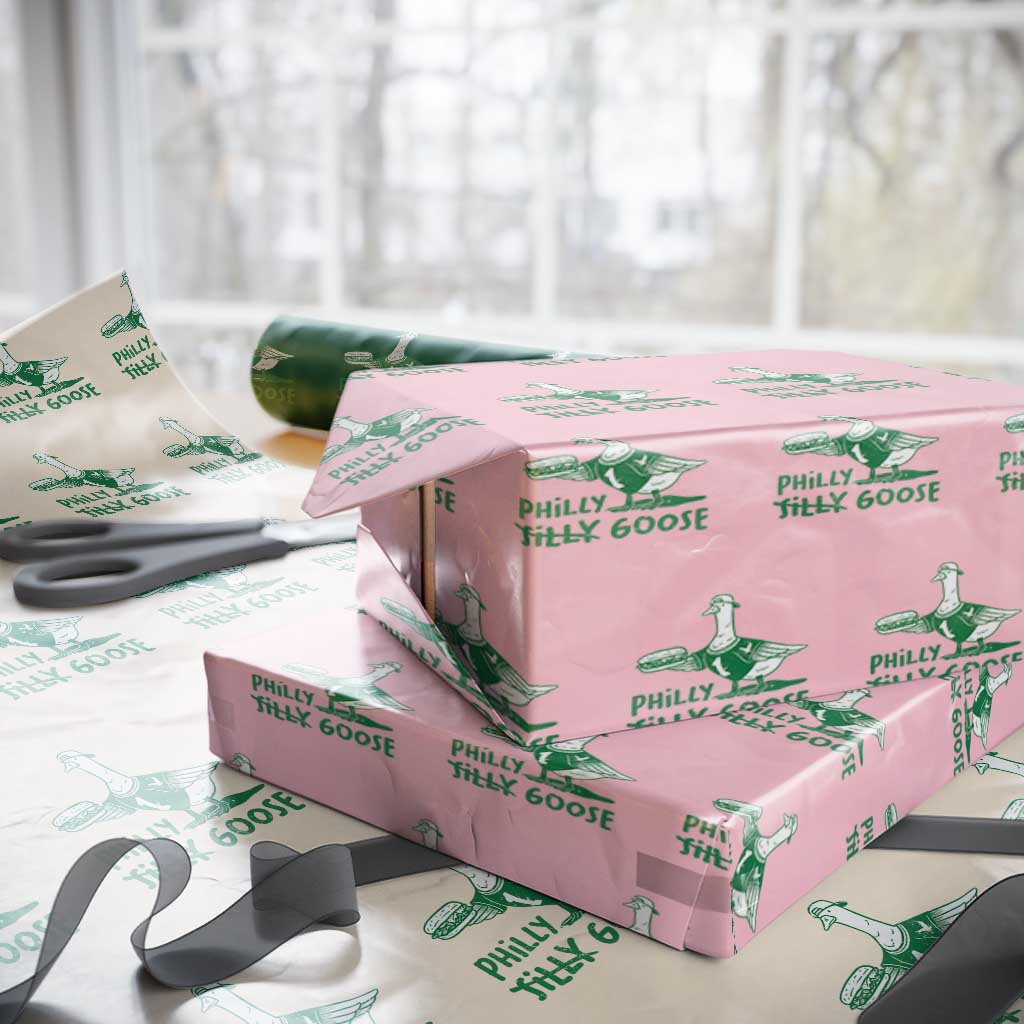 Philly Goose Wrapping Paper Roll Funny PFE Fan Silly Gooses TS10 Light Pink Print Your Wear
