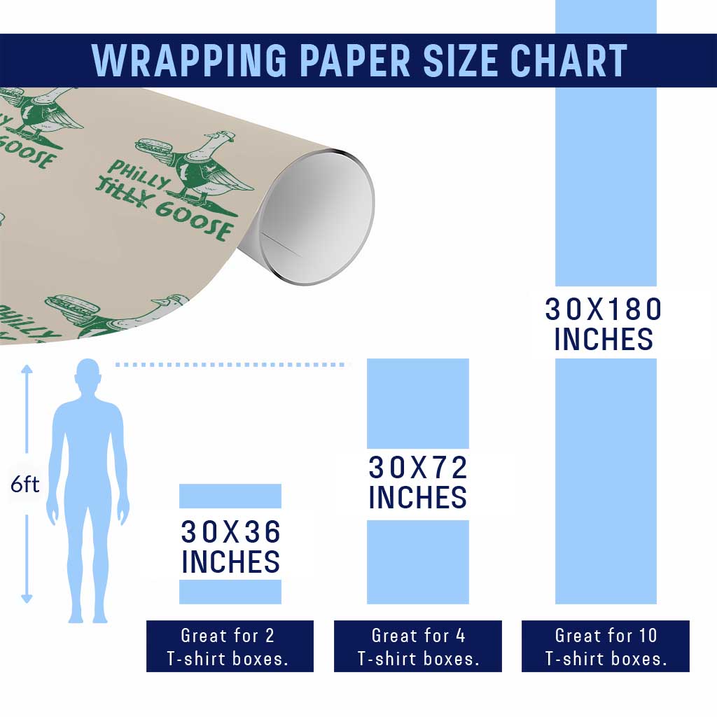 Philly Goose Wrapping Paper Roll Funny PFE Fan Silly Gooses TS10 Print Your Wear