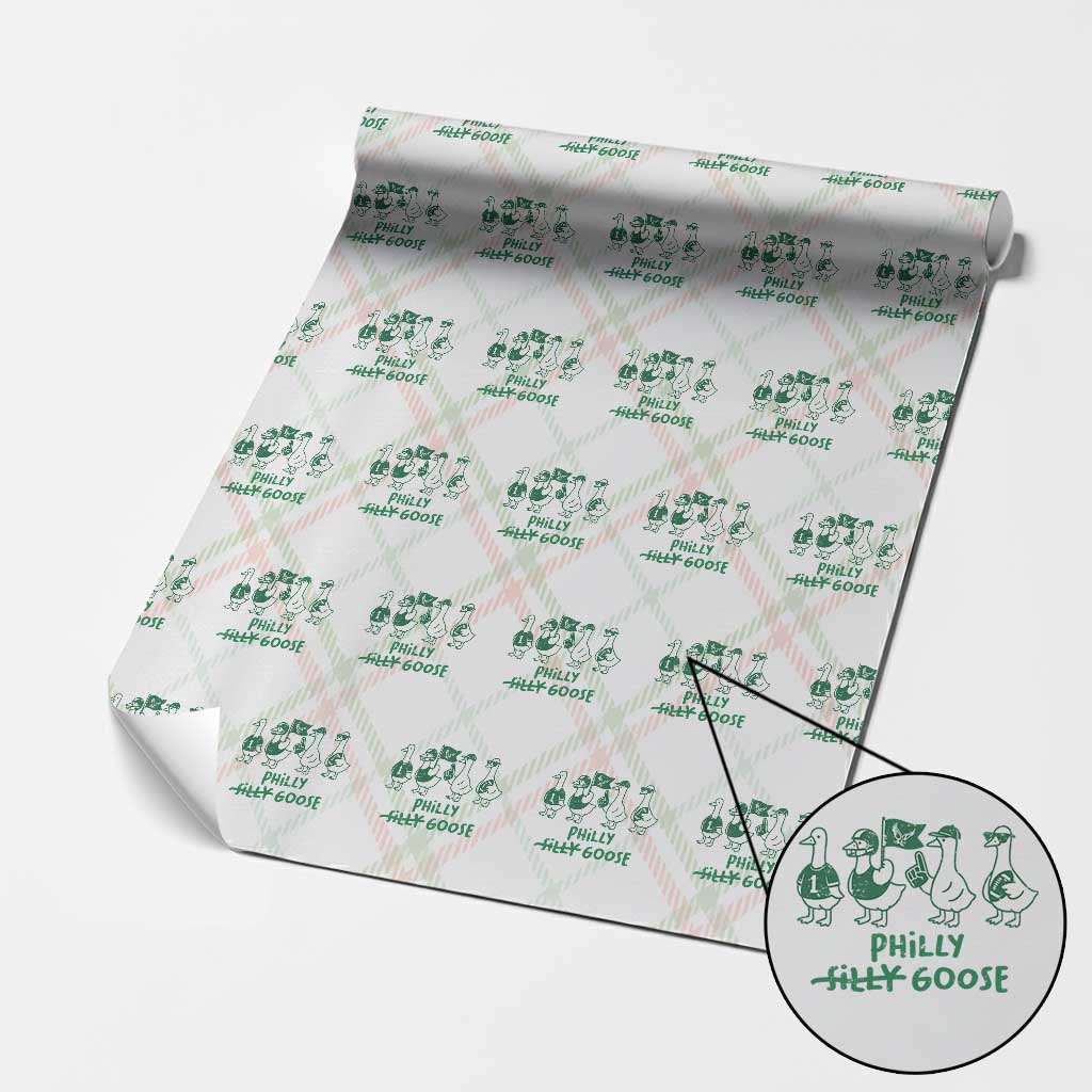 Philly Goose Wrapping Paper Roll Funny PFE Football Fan Gear Silly Gooses TS10 Christmas Plaid Print Your Wear