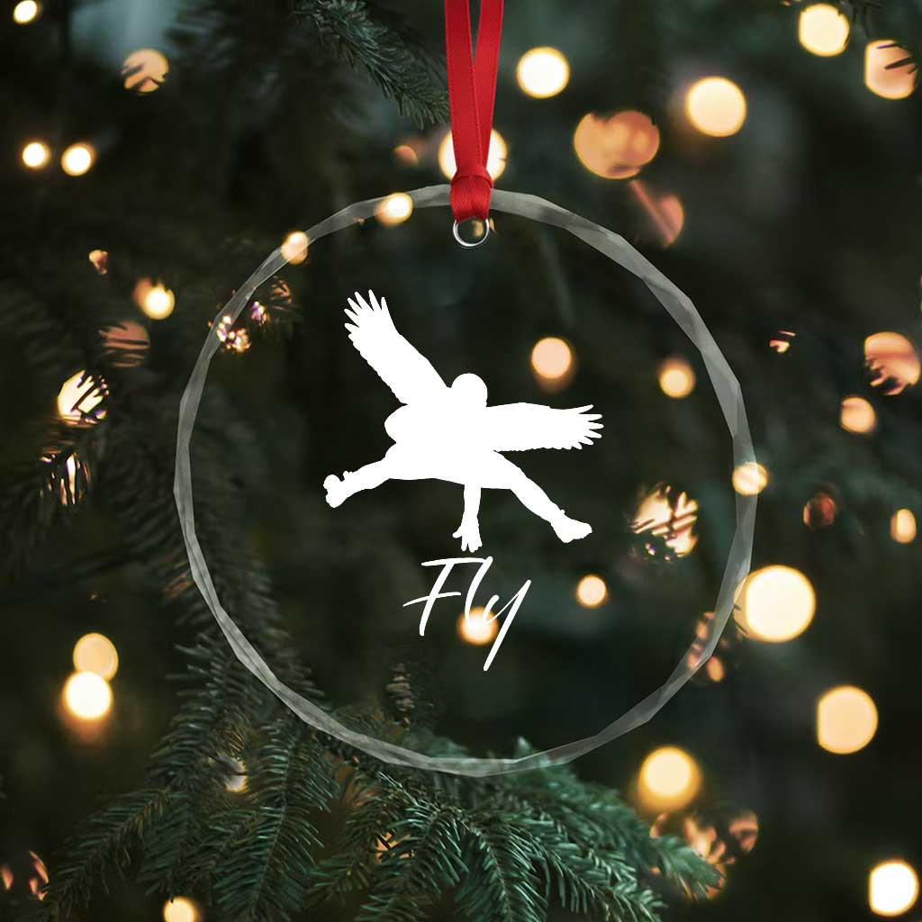 Philly Lover Crystal Glass Ornament Fly Birds Spirit Vintage Football Lovers TS10 Print Your Wear