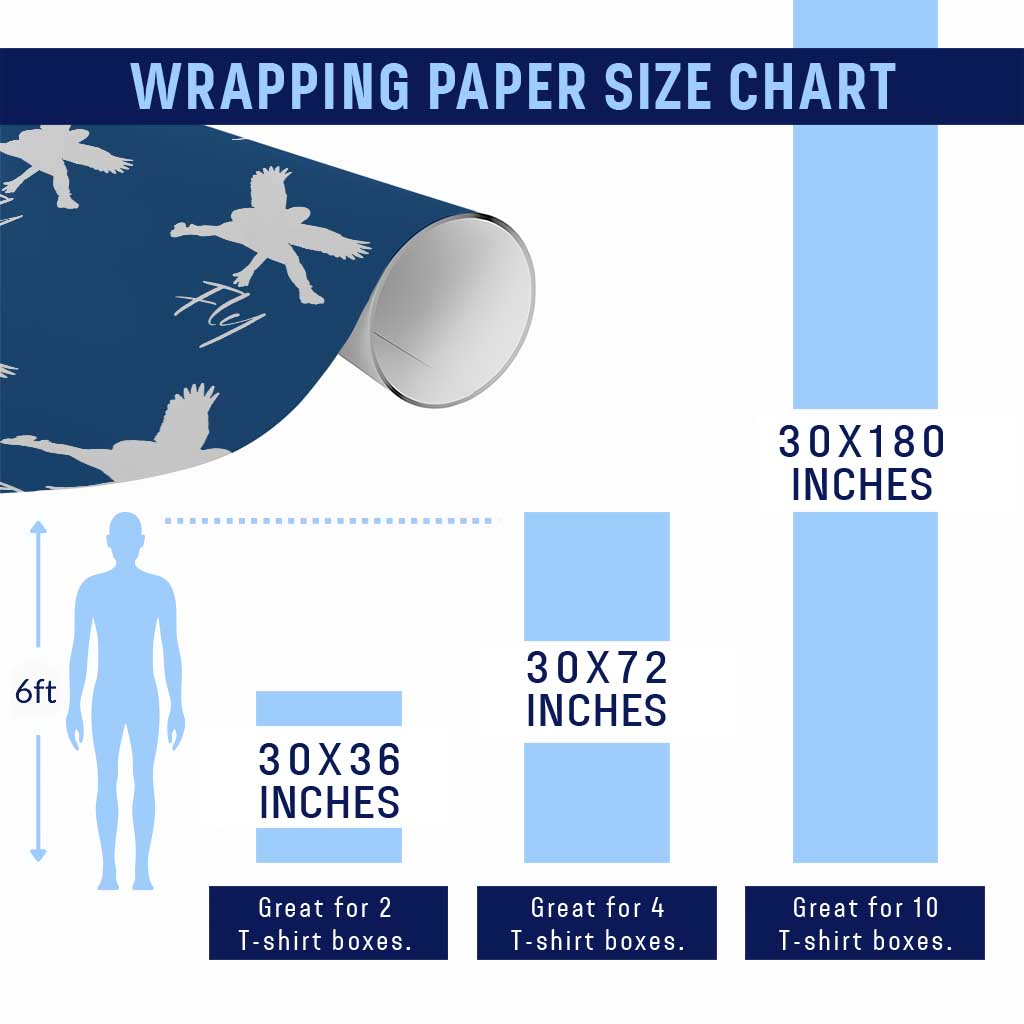 Philly Lover Wrapping Paper Roll Fly Birds Spirit Vintage Football Lovers TS10 Print Your Wear