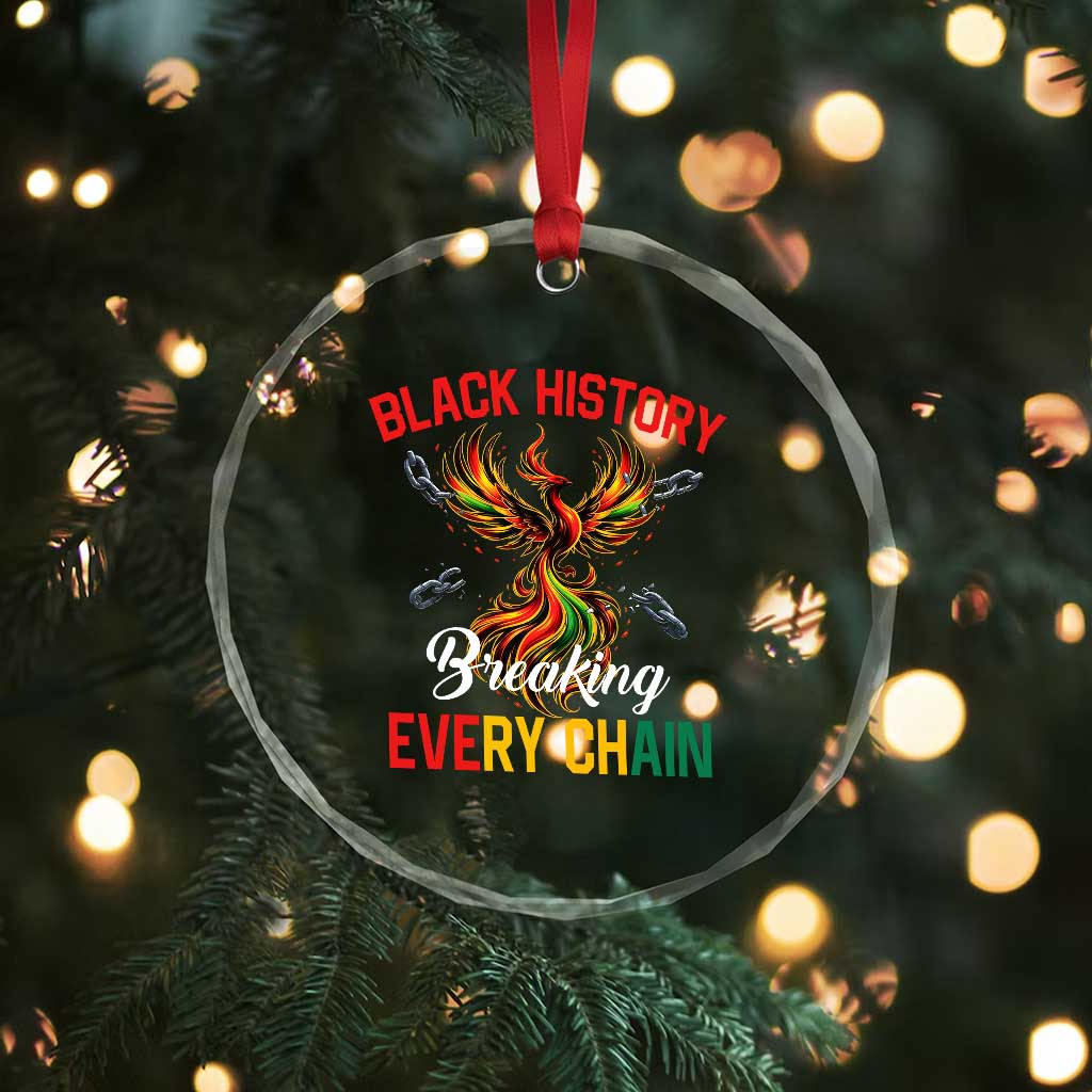 Phoenix Rising Breaking Every Chain Crystal Glass Ornament Black History Month Freedom Gift TS12 Print Your Wear
