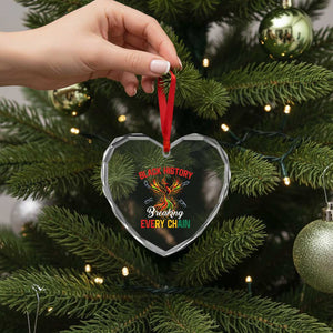 Phoenix Rising Breaking Every Chain Heart Crystal Glass Ornament Black History Month Freedom Gift TS12 Print Your Wear