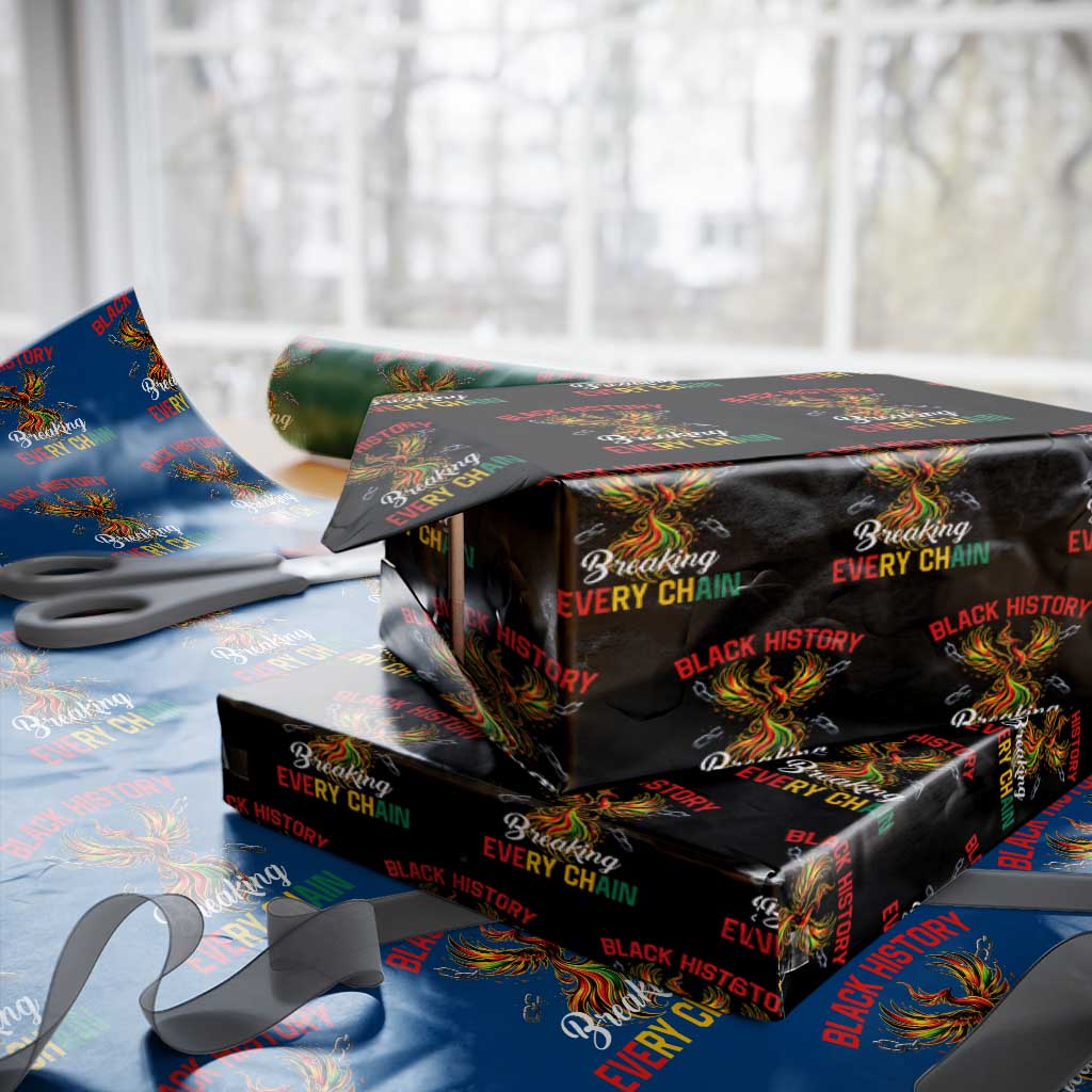 Phoenix Rising Breaking Every Chain Wrapping Paper Roll Black History Month Freedom Gift TS12 Black Print Your Wear