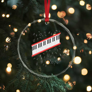 Piano Keyboard Graphic Crystal Glass Ornament Musical Notes Alignment Pianist TS02 Print Your Wear