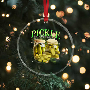 Pickle Lovers Crystal Glass Ornament Retro Pickle Enthusiast Vintage 90s Graphic TS10 Print Your Wear
