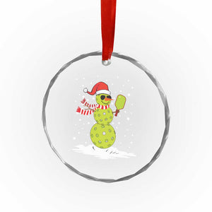 Pickleball Crystal Glass Ornament Santa Hat Snowman Xmas TS10 Print Your Wear