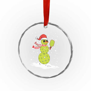 Pickleball Crystal Glass Ornament Santa Hat Snowman Xmas TS10 Print Your Wear