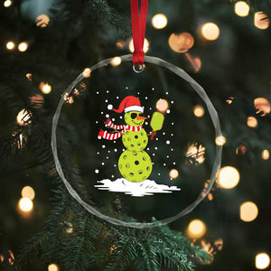 Pickleball Crystal Glass Ornament Santa Hat Snowman Xmas TS10 Print Your Wear