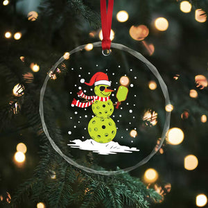 Pickleball Crystal Glass Ornament Santa Hat Snowman Xmas TS10 Print Your Wear