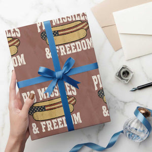 Pig Missiles And Freedom 4th of July Patriotic Hotdog Wrapping Paper Roll