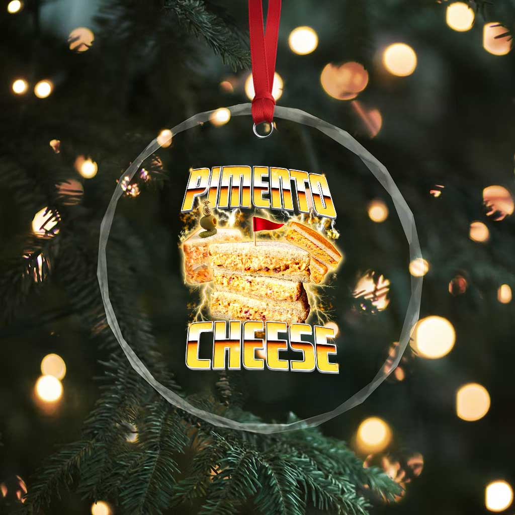 Pimento Cheese Crystal Glass Ornament Funny Cheesemonger Cheese Lovers Bootleg Art TS11 Print Your Wear