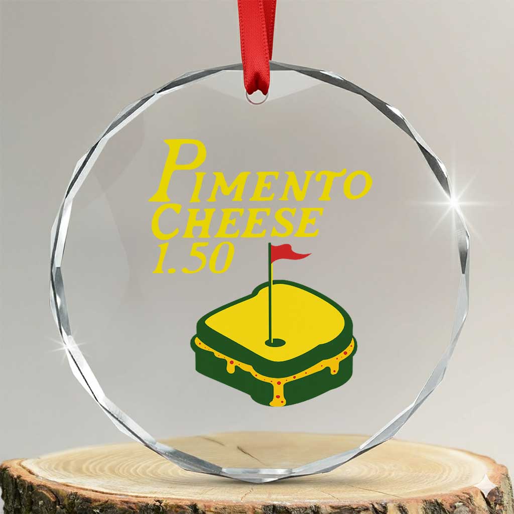 Pimento Cheese Crystal Glass Ornament Golf Foodie Golfer Tournament TS11 Transparent Glass 3'' Circle Print Your Wear