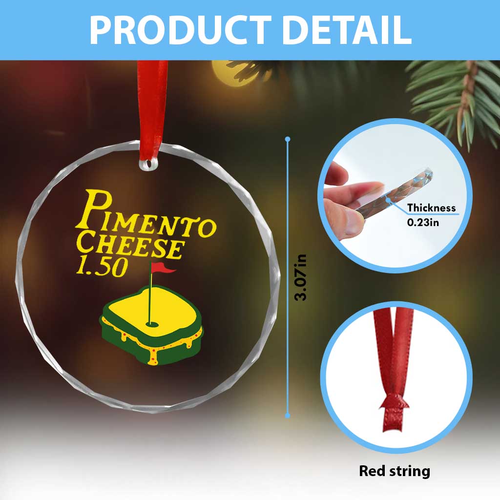 Pimento Cheese Crystal Glass Ornament Golf Foodie Golfer Tournament TS11 Print Your Wear