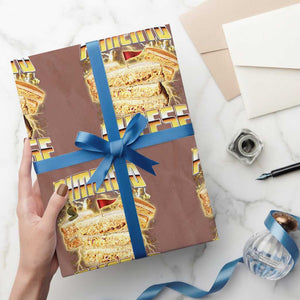 Pimento Cheese Wrapping Paper Roll Funny Cheesemonger Cheese Lovers Bootleg Art TS11 Mocha Print Your Wear