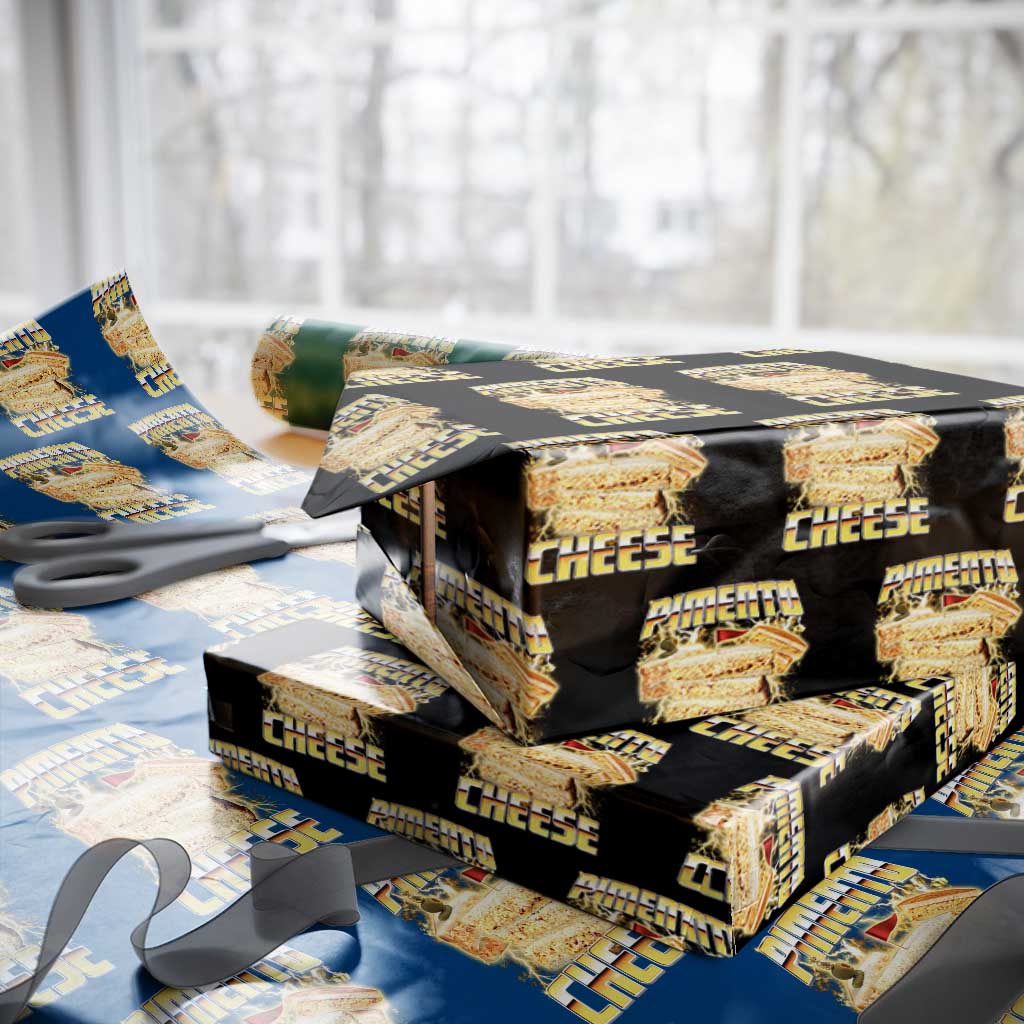 Pimento Cheese Wrapping Paper Roll Funny Cheesemonger Cheese Lovers Bootleg Art TS11 Black Print Your Wear