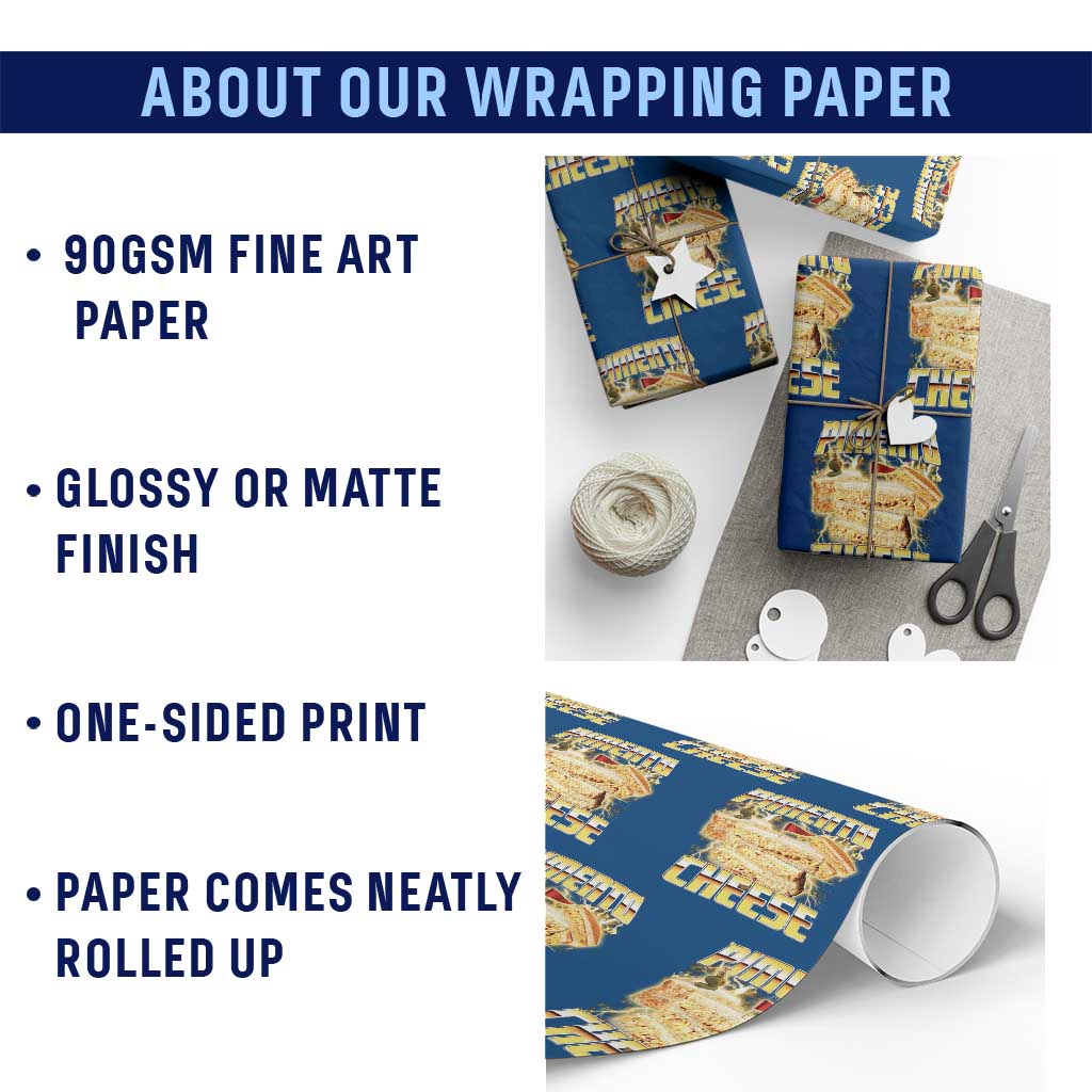 Pimento Cheese Wrapping Paper Roll Funny Cheesemonger Cheese Lovers Bootleg Art TS11 Print Your Wear