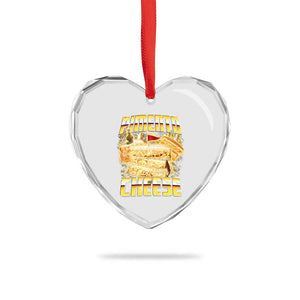 Pimento Cheese Heart Crystal Glass Ornament Funny Cheesemonger Cheese Lovers Bootleg Art TS11 Print Your Wear