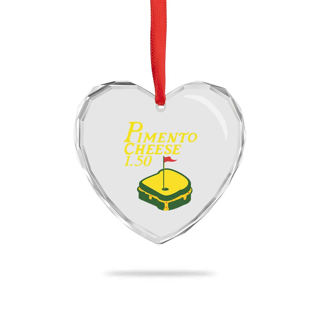 Pimento Cheese Heart Crystal Glass Ornament Golf Foodie Golfer Tournament TS11 Print Your Wear