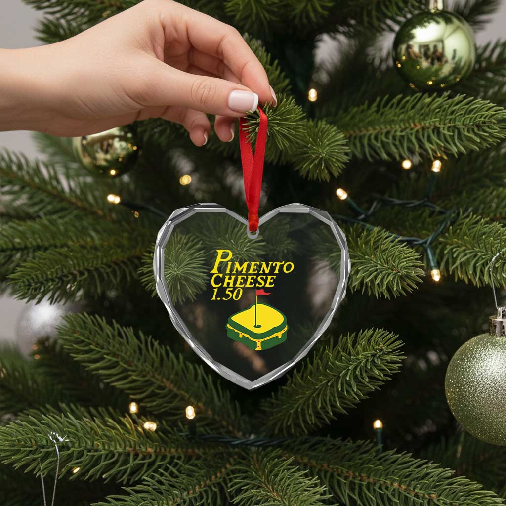 Pimento Cheese Heart Crystal Glass Ornament Golf Foodie Golfer Tournament TS11 Print Your Wear