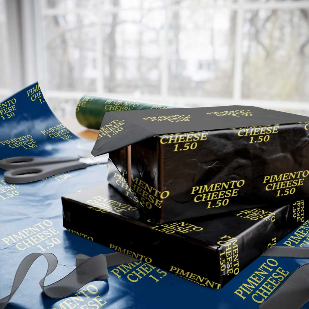 Pimento Cheese One Fifty Funny Golf Snack Wrapping Paper Roll Georgia Golfing Traditions Lover Humor TS02 Black Print Your Wear