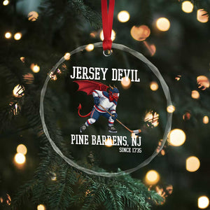 Pine Barrens New Jersey Devil Crystal Glass Ornament Gothic Horror Ice Hockey Gift TS12 Print Your Wear
