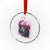 Pink Breast Cancer Crystal Glass Ornament Pink Ribbon Comeback Stronger Than Setback Wolf Moon TS10 Transparent Glass 3'' Circle Print Your Wear