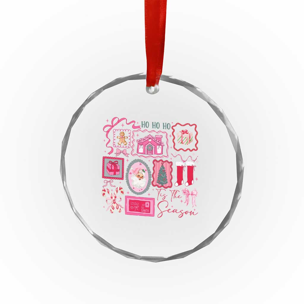 Pink Christmas Crystal Glass Ornament Old Xmas Vintage Pink Santa Claus TS10 Print Your Wear