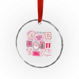 Pink Christmas Crystal Glass Ornament Old Xmas Vintage Pink Santa Claus TS10 Print Your Wear