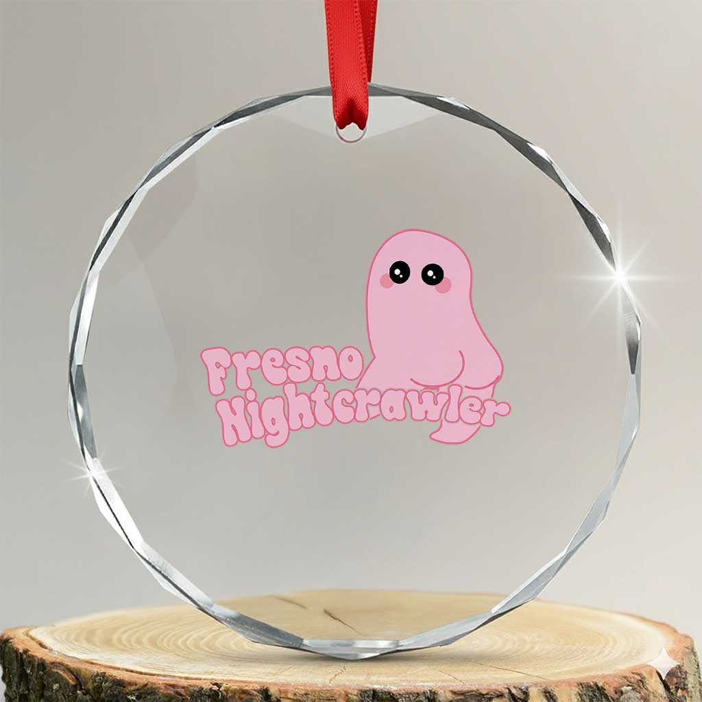 Pink Fresno Nightcrawler Crystal Glass Ornament Cryptidcore Aesthetic Gift For Girl TS12 Transparent Glass 3'' Circle Print Your Wear