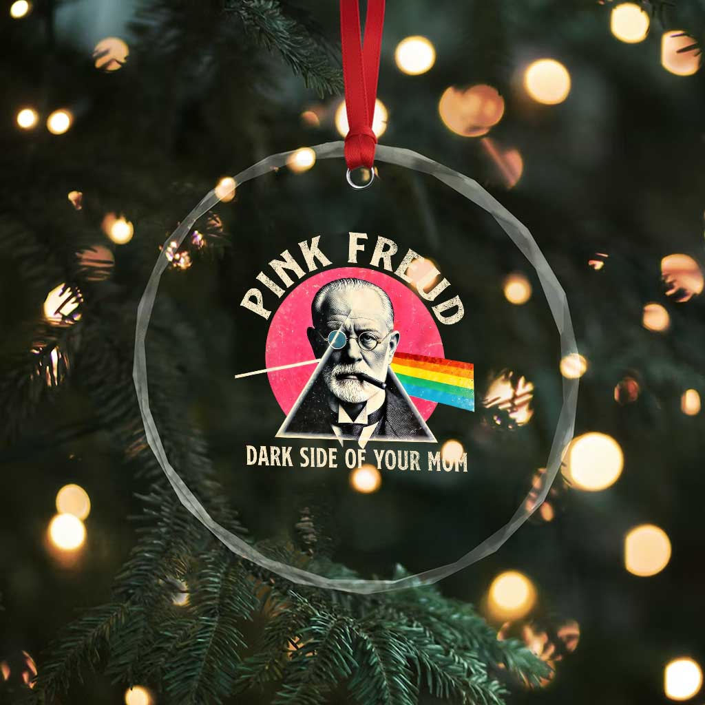 Pink Freud Dark Side Of Your Mom Crystal Glass Ornament Psychoanalysis Joke TS11 Print Your Wear