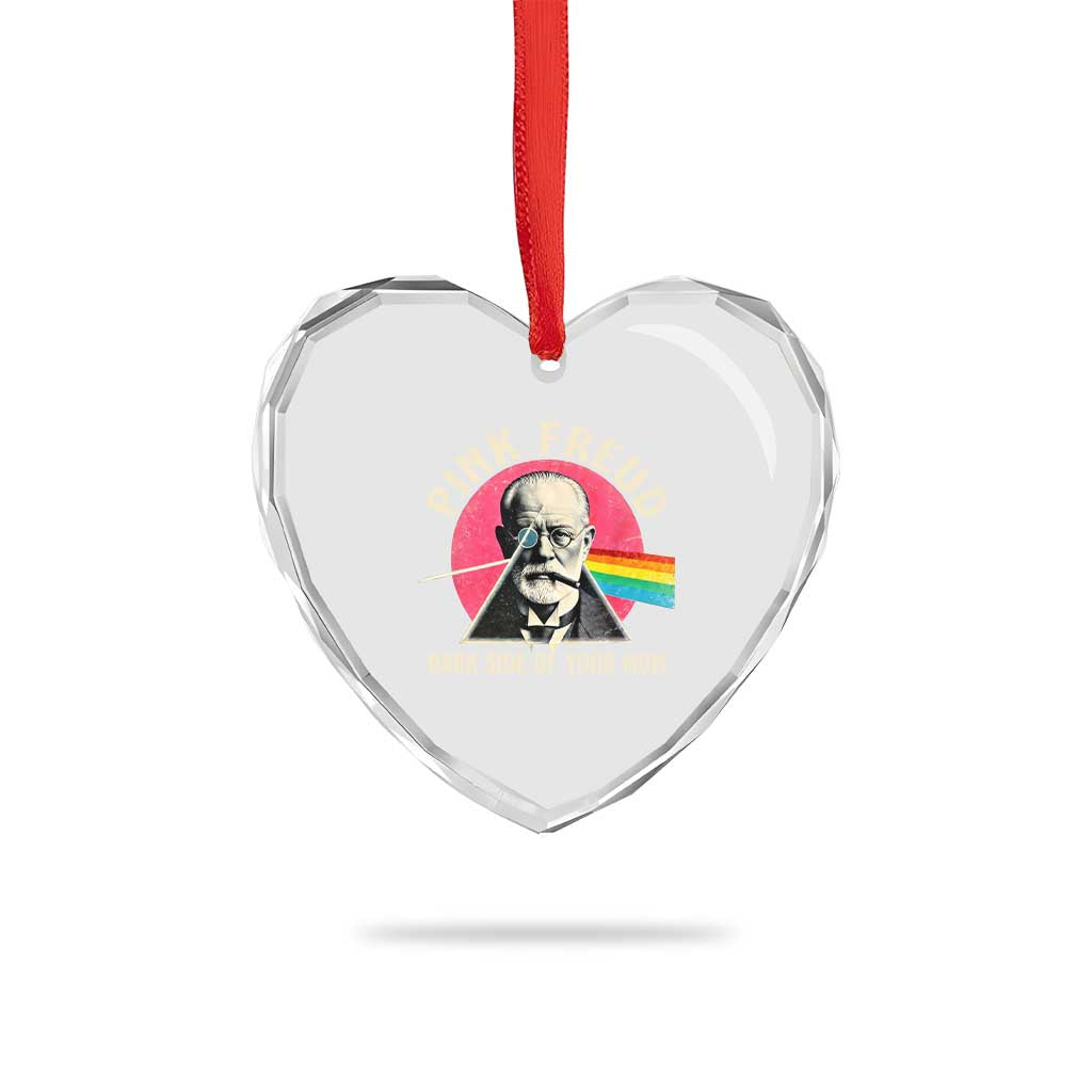 Pink Freud Dark Side Of Your Mom Heart Crystal Glass Ornament Psychoanalysis Joke TS11 Print Your Wear