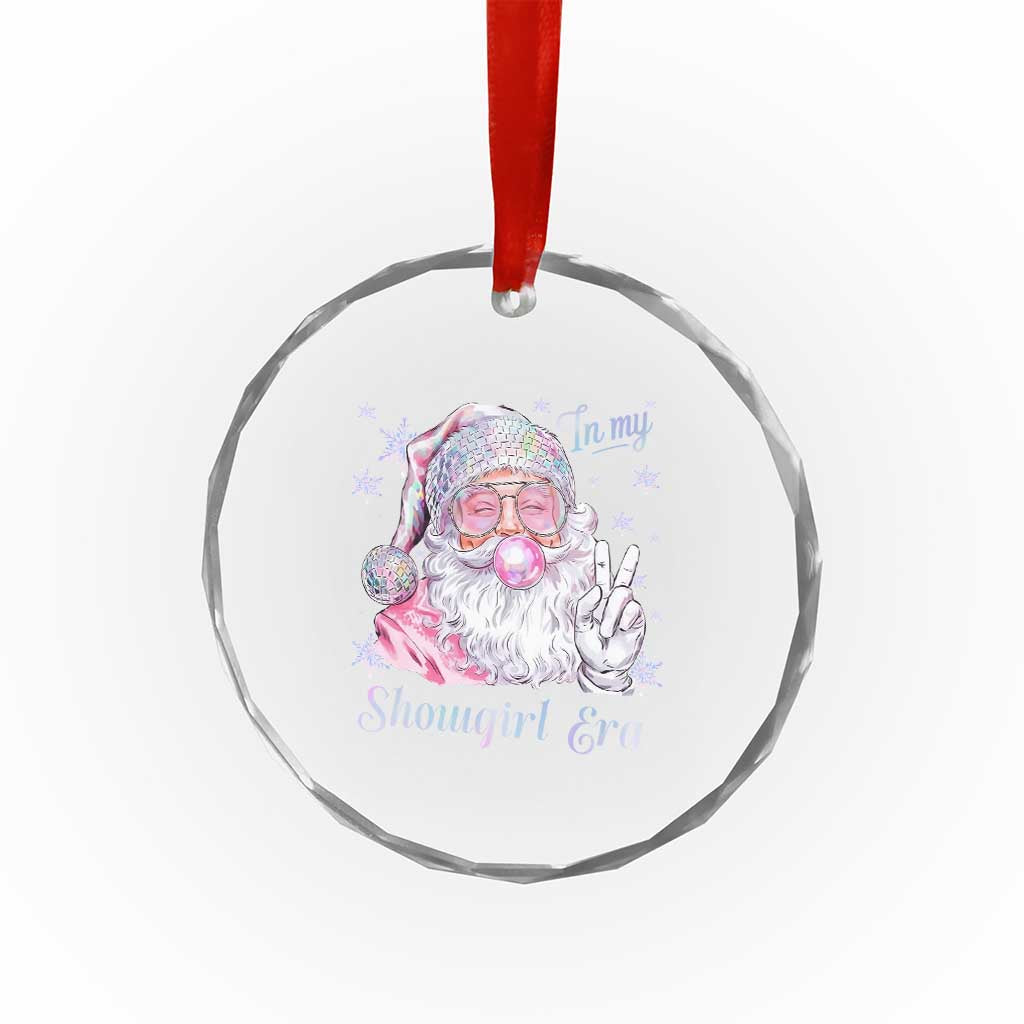 Pink Santa Christmas Crystal Glass Ornament Bubble Gum Peace Sign TS14 Print Your Wear