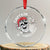 Pirate Xmas Crystal Glass Ornament Skull Skeleton Lights Pirates Caribbean Cruise TS10 Transparent Glass 3'' Circle Print Your Wear