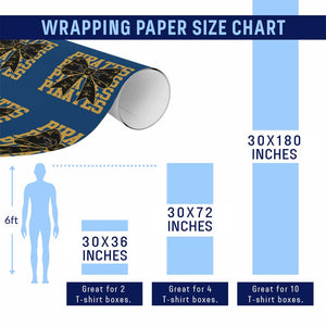 Pirates Coquette Bow Wrapping Paper Roll Retro Sports Style Pirate Skull TS10 Print Your Wear