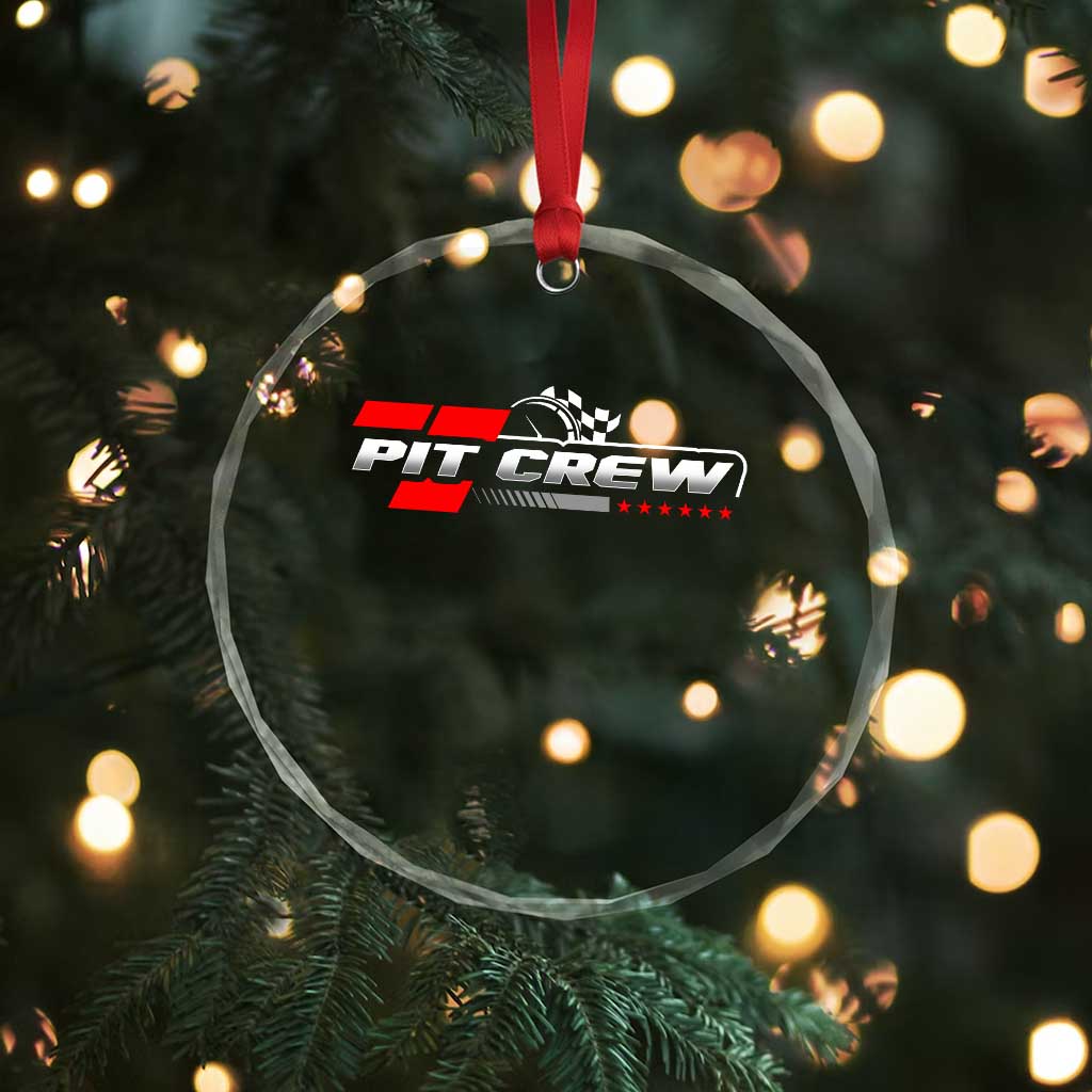 Pit Crew Crystal Glass Ornament Family Racing Birthday Race Car TS10 Print Your Wear