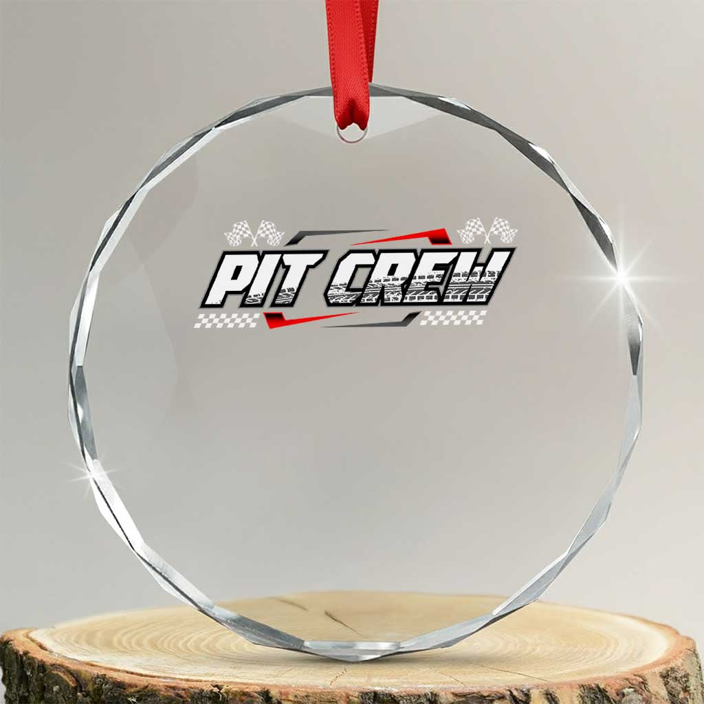 Pit Crew Crystal Glass Ornament Race Car Family Racing Birthday Parties TS10 Transparent Glass 3'' Circle Print Your Wear