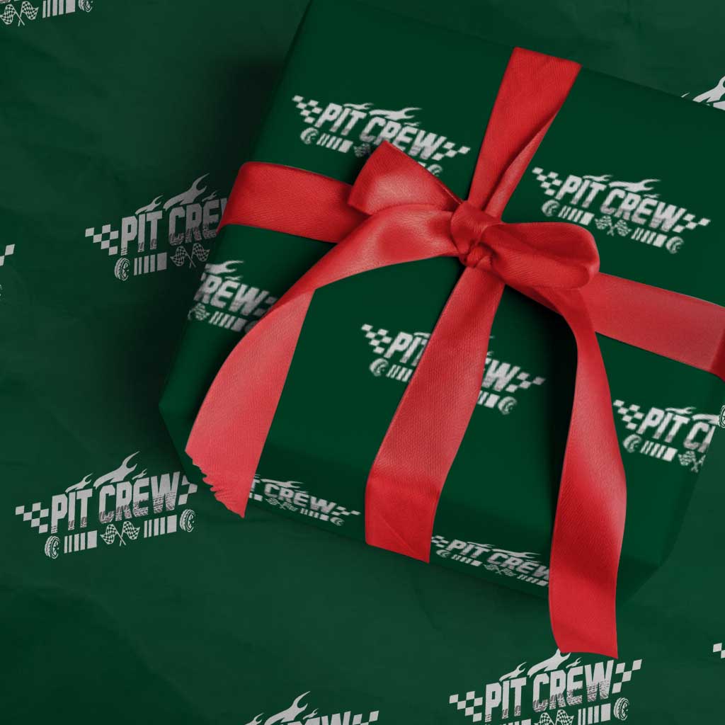 Pit Crew Wrapping Paper Roll Race Car Family Racing Birthday Hosting Parties TS10 Green Print Your Wear