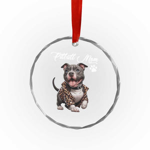 Pitbull Mom Crystal Glass Ornament Cute Pitbull Puppy Dog Lovers TS12 Print Your Wear