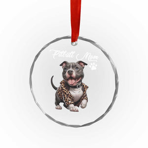 Pitbull Mom Crystal Glass Ornament Cute Pitbull Puppy Dog Lovers TS12 Print Your Wear