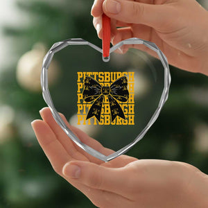 Pittsburgh Coquette Bow Heart Crystal Glass Ornament Retro Sports Style Pirate Skull TS10 Print Your Wear