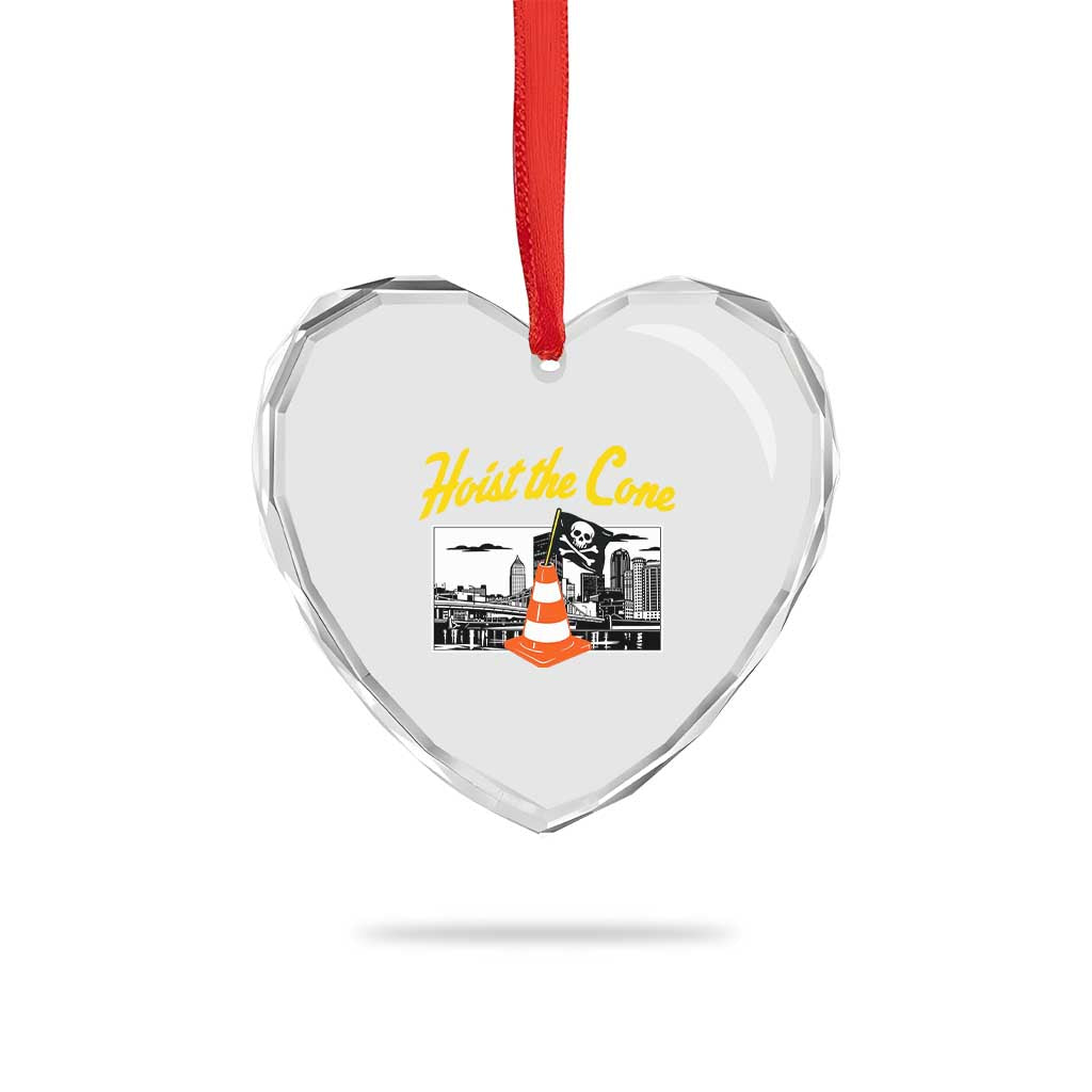 Pittsburgh Skyline Victory Hoist The Cone Meme Heart Crystal Glass Ornament Funny Sports Fan Celebration TS02 Print Your Wear