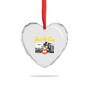 Pittsburgh Skyline Victory Hoist The Cone Meme Heart Crystal Glass Ornament Funny Sports Fan Celebration TS02 Print Your Wear