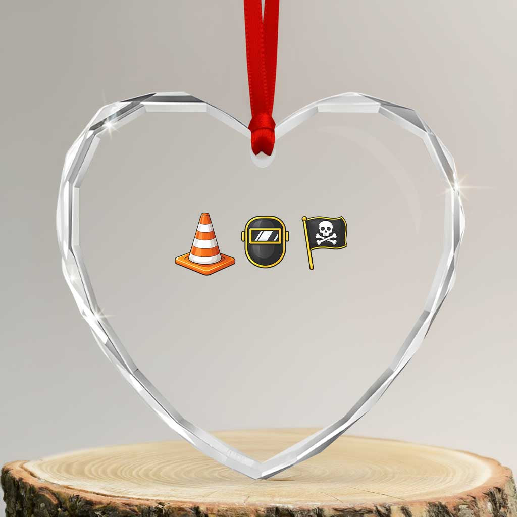 Pittsburgh Victory Icons Rebus Graphic IYKYK Meme Heart Crystal Glass Ornament Hoist The Cone Welding Mask Jolly Roger Flag TS02 Transparent Glass 3'' Heart Print Your Wear