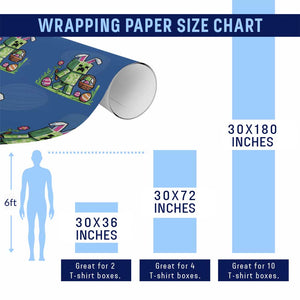 Pixel Easter Bunny Gamer Parody Graphic Wrapping Paper Roll Funny Block Style Rabbit with Eggs Basket Gaming Humor Gift TS02 Print Your Wear