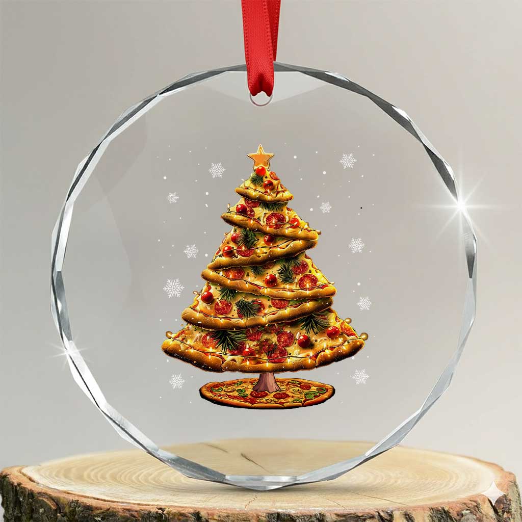 Pizza Xmas Tree Crystal Glass Ornament Xmas Gifts Kids TS10 Transparent Glass 3'' Circle Print Your Wear