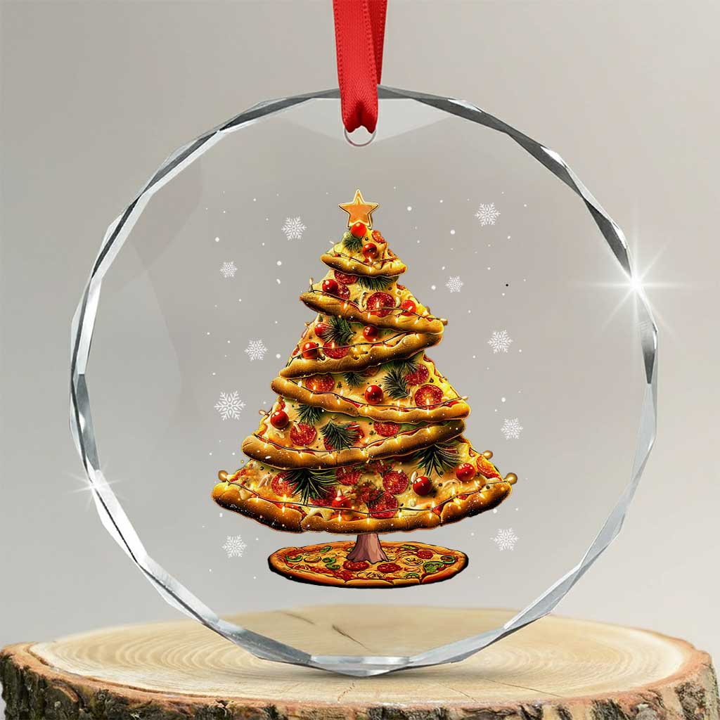 Pizza Xmas Tree Crystal Glass Ornament Xmas Gifts Kids TS10 Transparent Glass 3'' Circle Print Your Wear